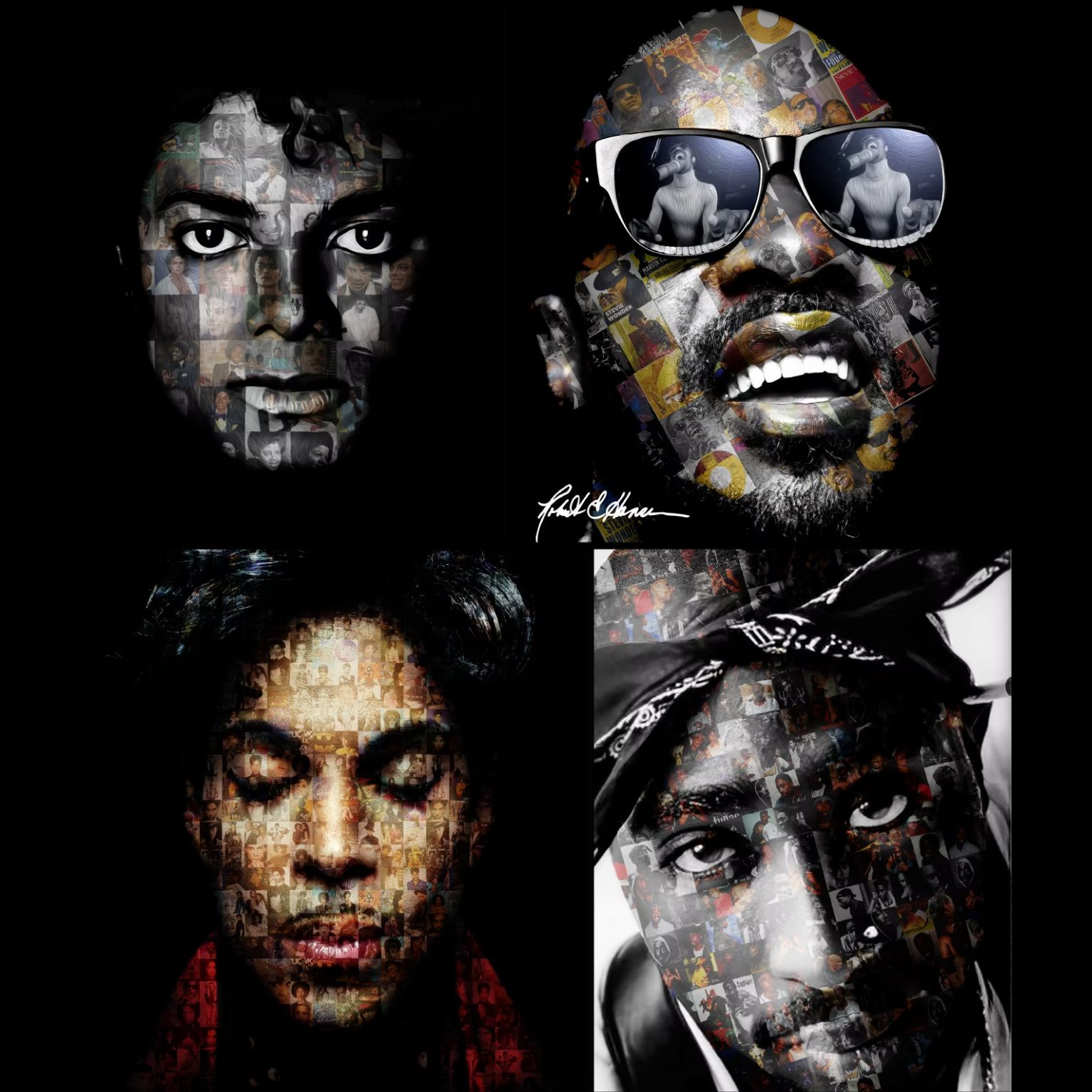 Culture of Legacy photo collage with Michael Jackson, Stevie Wonder, Prince and Tupac